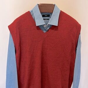 Fairway and green Italian in Merino golf vest lightweight. Perfection, luxurious